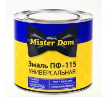 Эмаль ПФ-115 Mister Dom  черная  1,8кг