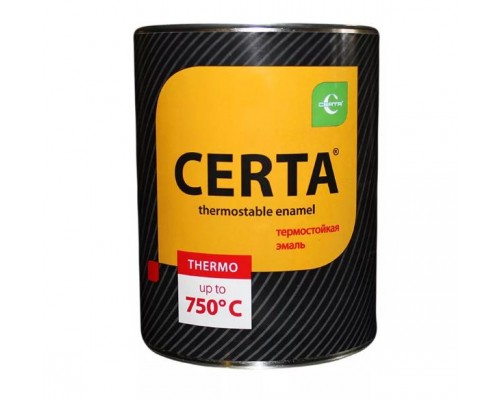 Эмаль термостойкая CERTA черная 0,4кг