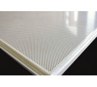 Кассета алюминиевая Албес Tegular Т-24  600x600 0,32мм металлик серебристый 9007 с перфорацией