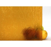 Стекло узорчатое рифленое СУЗОРЬЕ желтое 4мм 2100х1600мм
