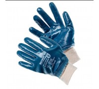 Перчатки химически стойкие нитриловые синие