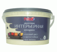 Краска моющаяся акриловая ваниль  3,7кг Palizh интерьерная PC-304-3.7