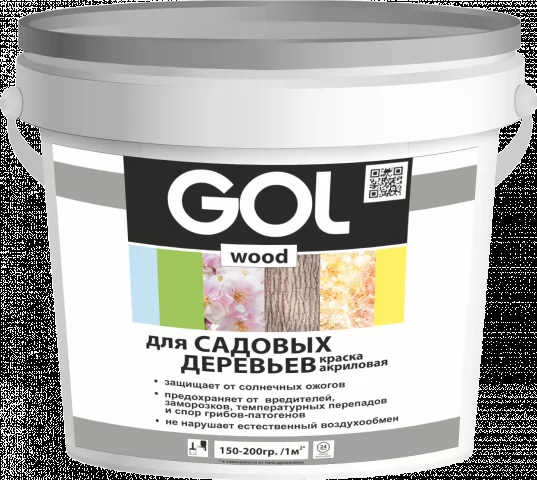 Краска акриловая Белая  6кг GOL wood для деревьев Wd.283-6