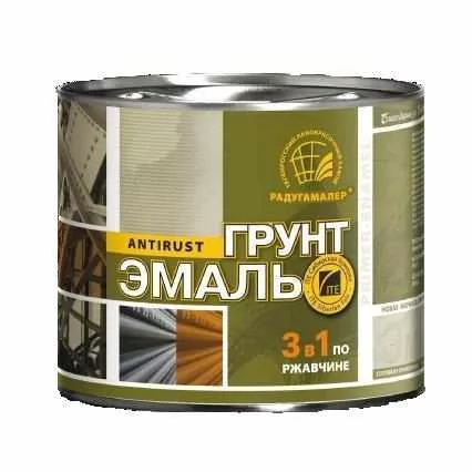 Грунт-эмаль по ржавчине 3в1 серый  1,9кг РАДУГА быстросохнущая